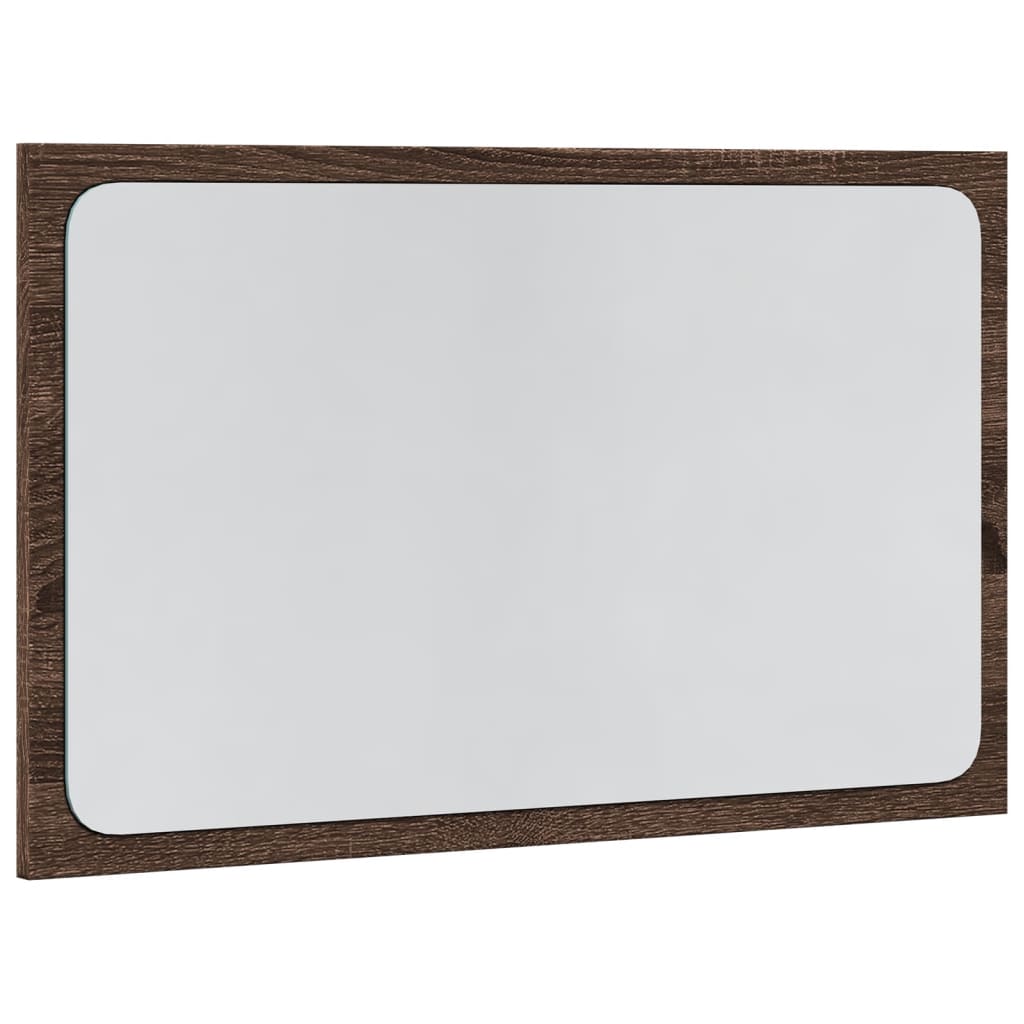 LED Bathroom Mirror Brown Oak 60x8,5x38 cm Engineered Wood