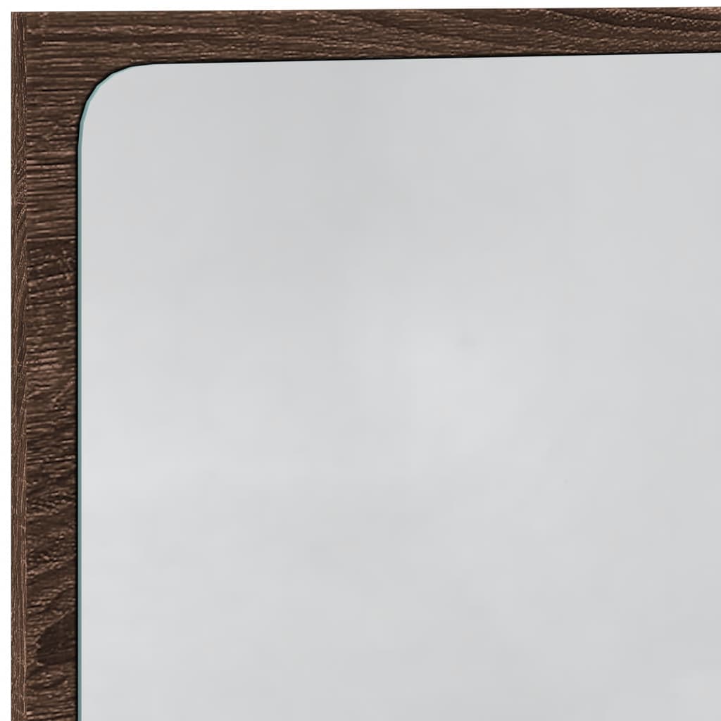 LED Bathroom Mirror Brown Oak 60x8,5x38 cm Engineered Wood