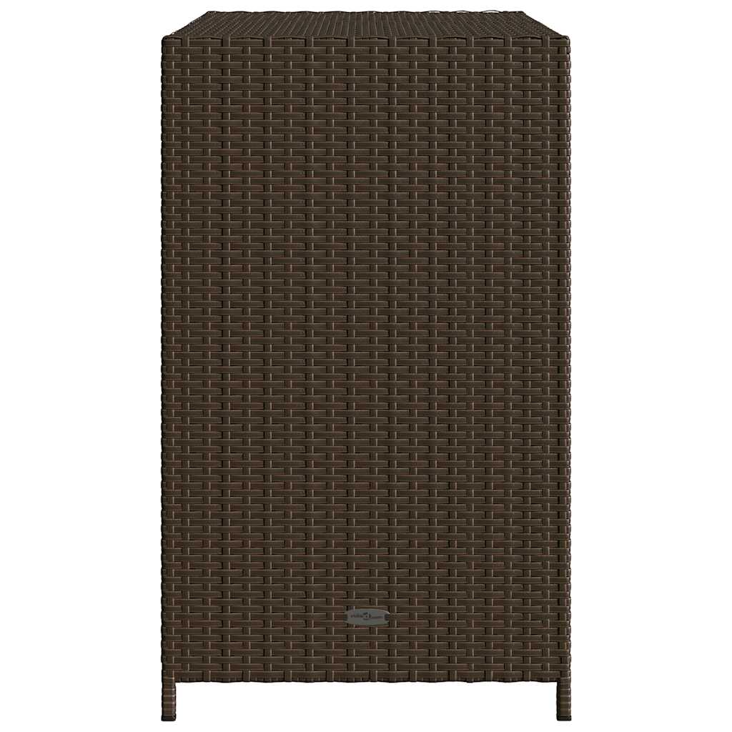 Garden Storage Cabinet Brown 83x45x76 cm Poly Rattan