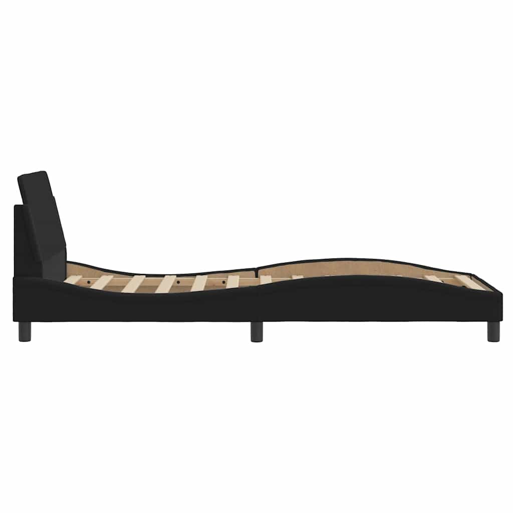 Bed Frame "Dover" Black 90x190 cm Single Fabric