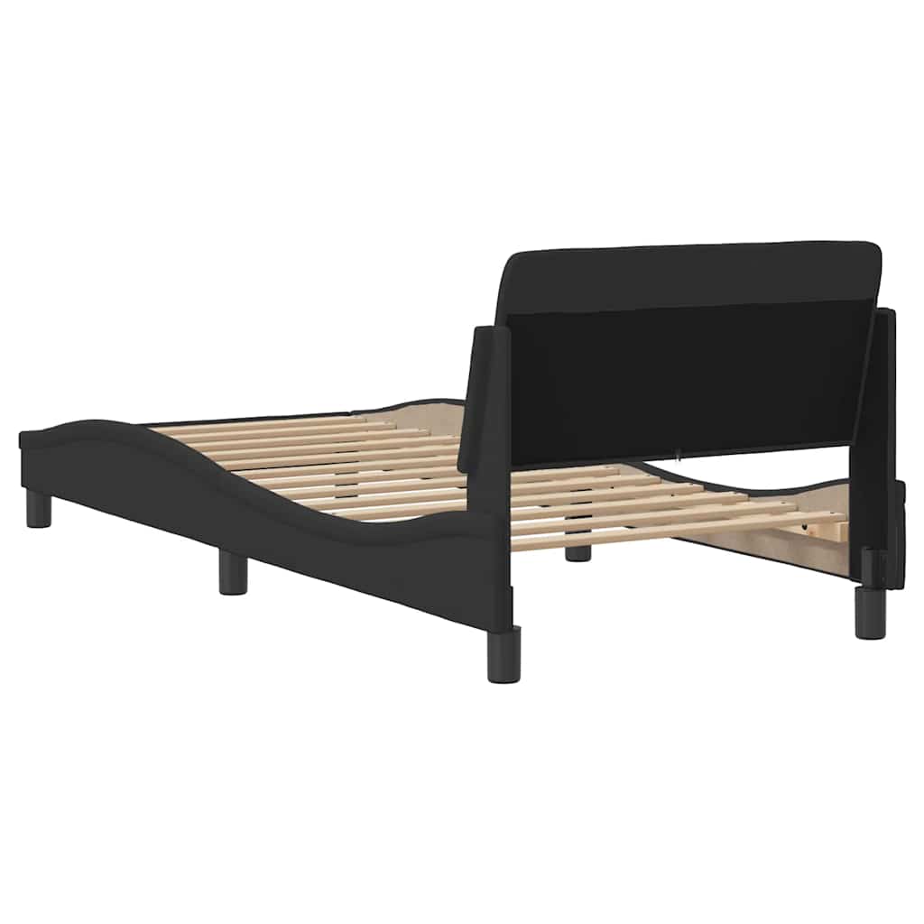 Bed Frame "Dover" Black 90x190 cm Single Fabric