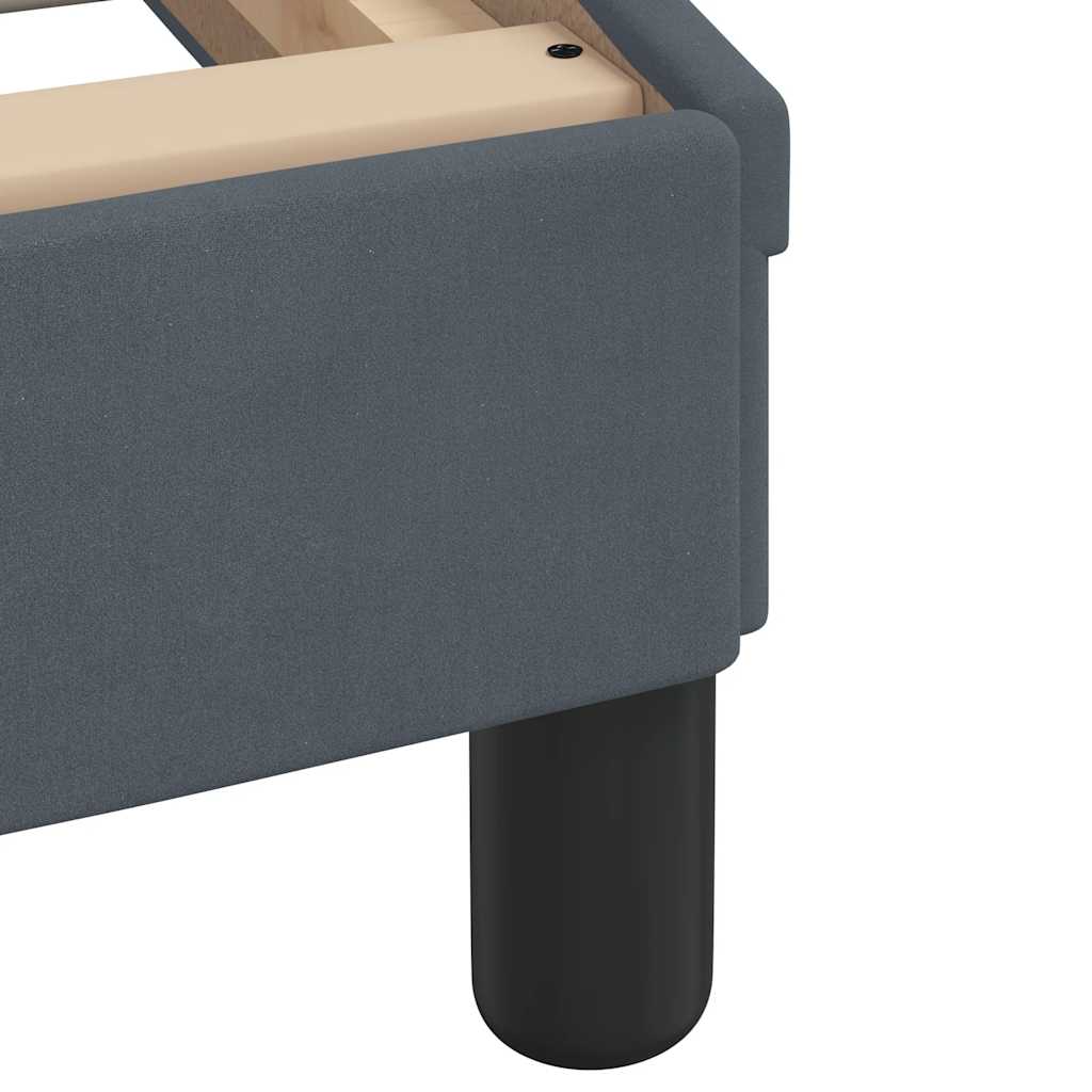 Bed Frame "Dover" Dark Grey 90x190 cm Single Velvet
