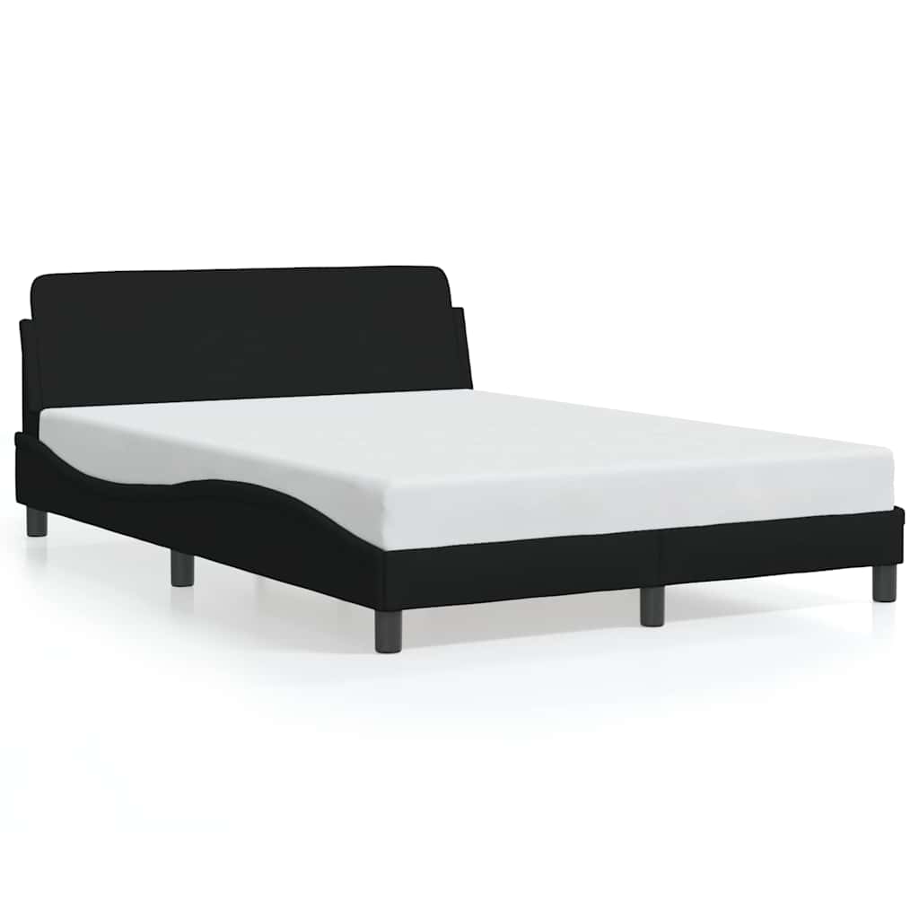 Bed Frame "Dover" Black 135x190 cm Double Fabric