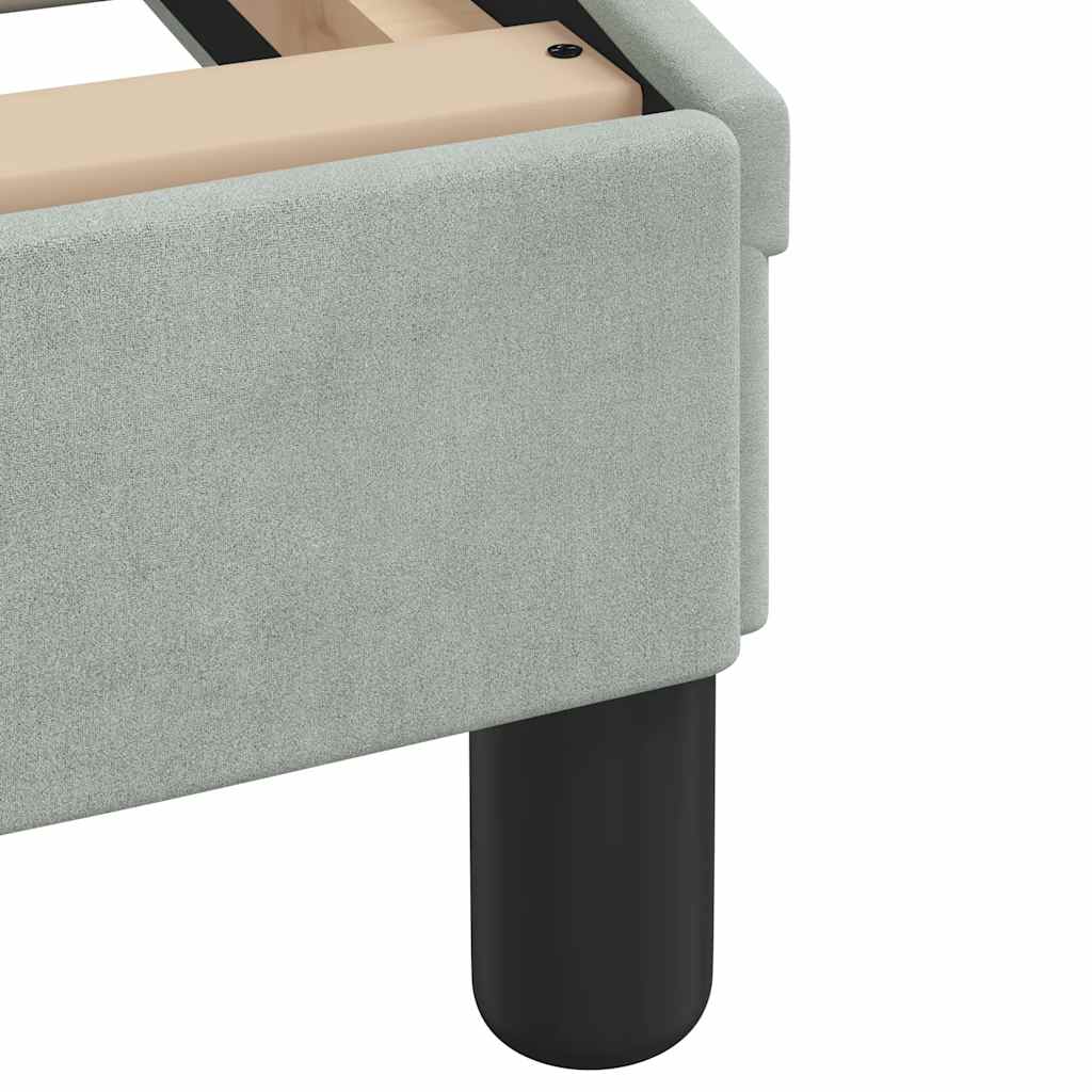 Bed Frame "Dover" Light Grey 135x190 cm Double Velvet