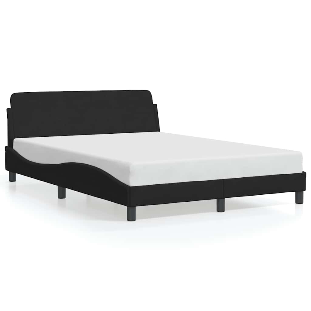 Bed Frame "Dover" Black 135x190 cm Double Velvet