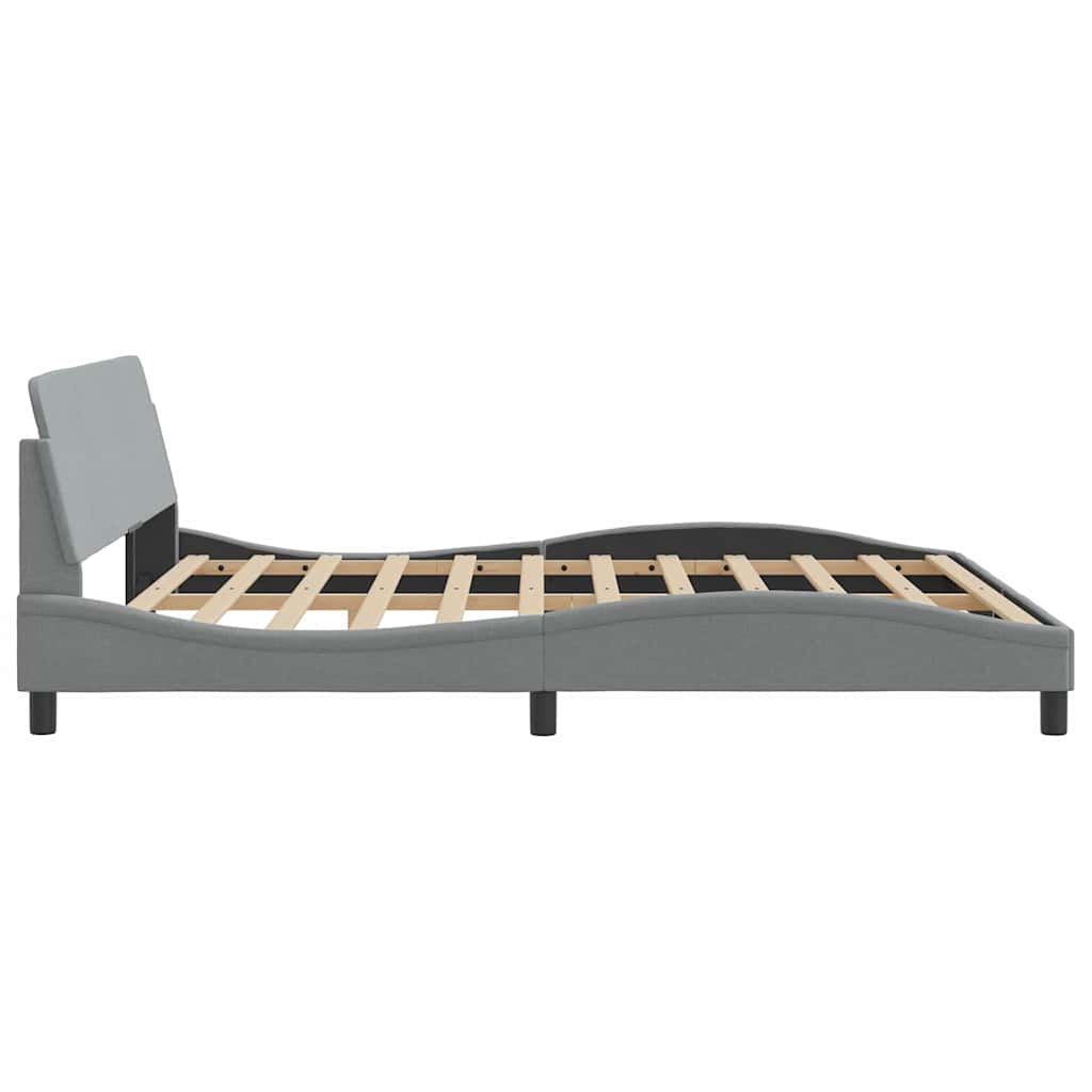 Bed Frame "Dover" Light Grey 180x200 cm Super King Fabric