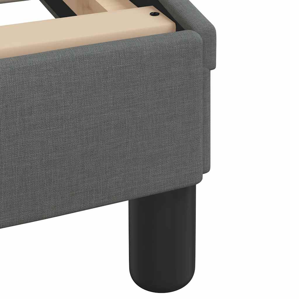 Bed Frame "Dover" Dark Grey 180x200 cm Super King Fabric