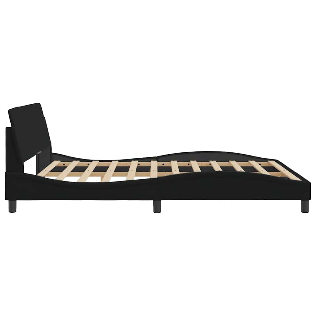 Bed Frame "Dover" Black 180x200 cm Super King Fabric