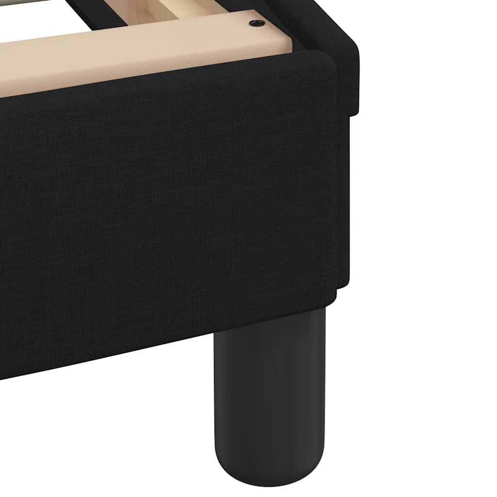 Bed Frame "Dover" Black 180x200 cm Super King Fabric