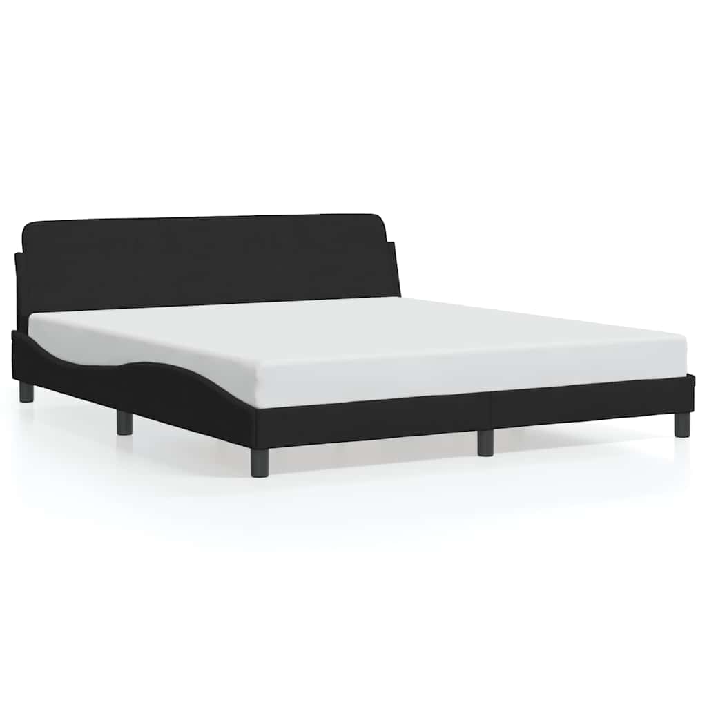 Bed Frame "Dover" Black 180x200 cm Super King Velvet