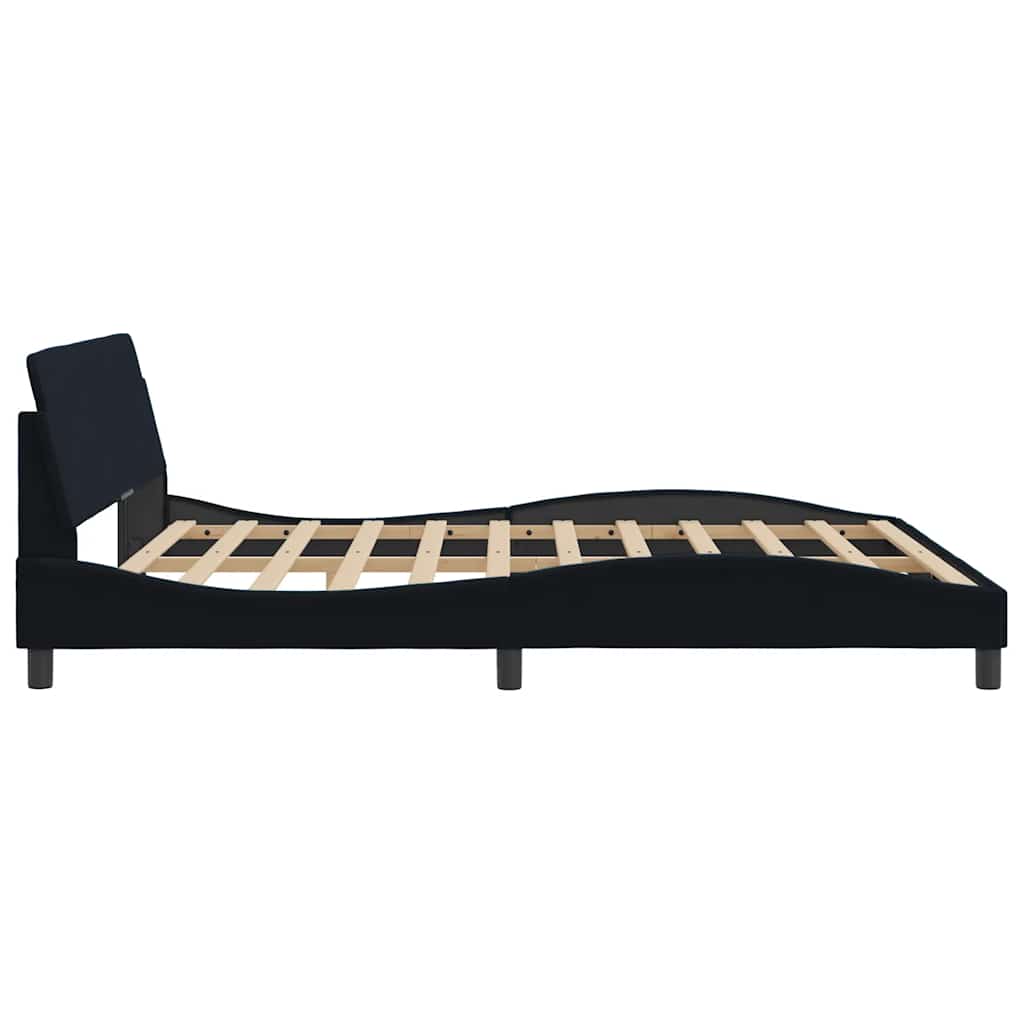 Bed Frame "Dover" Black 180x200 cm Super King Velvet