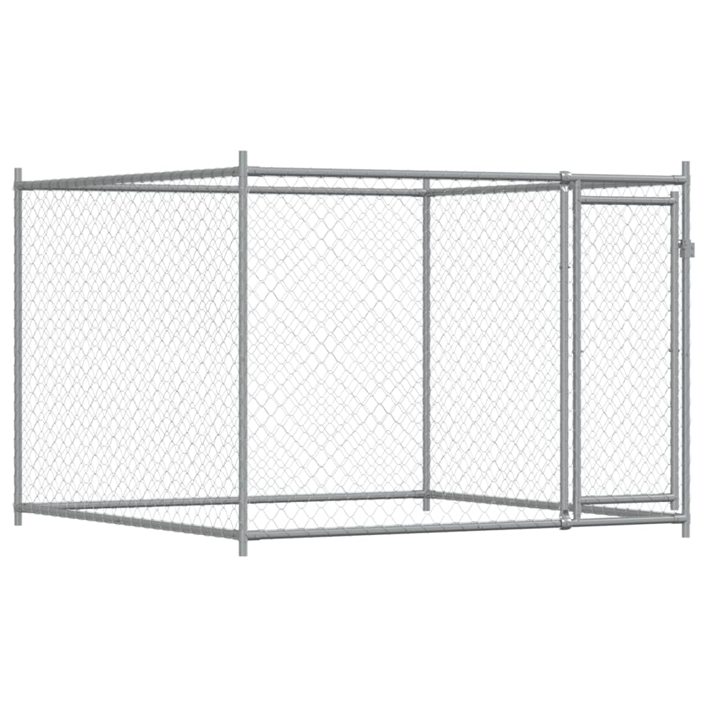 Dog Cage with Doors Grey 8x2x1.5 m Galvanised Steel