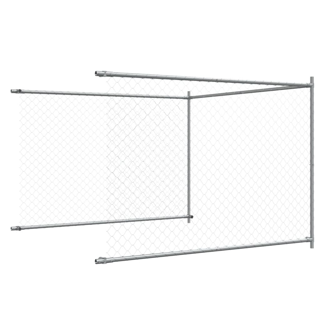 Dog Cage with Door Grey 6x2x1,5 m Galvanised Steel