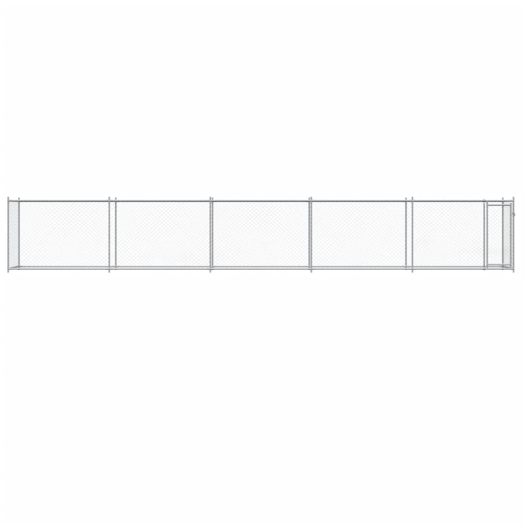 Dog Cage with Door Grey 10x2x1,5 m Galvanised Steel