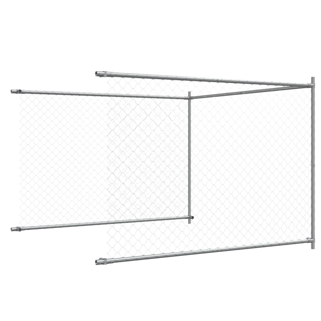 Dog Cage with Door Grey 10x2x1,5 m Galvanised Steel