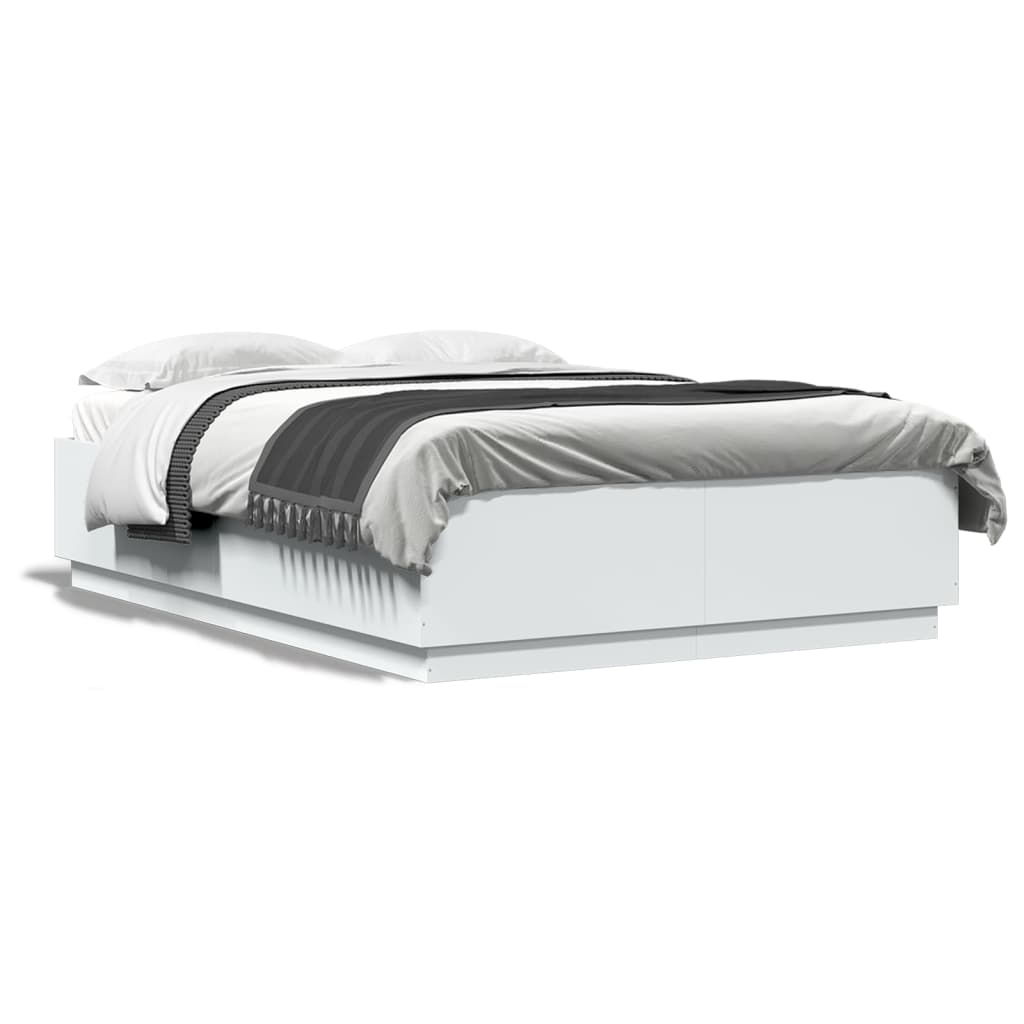 Bed Frame without Mattress White 150x200 cm King Size