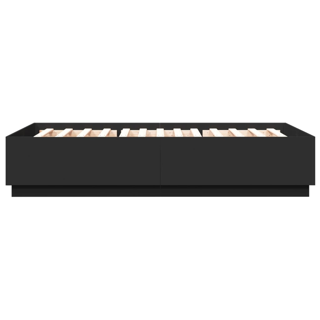 Bed Frame without Mattress Black 120x200 cm