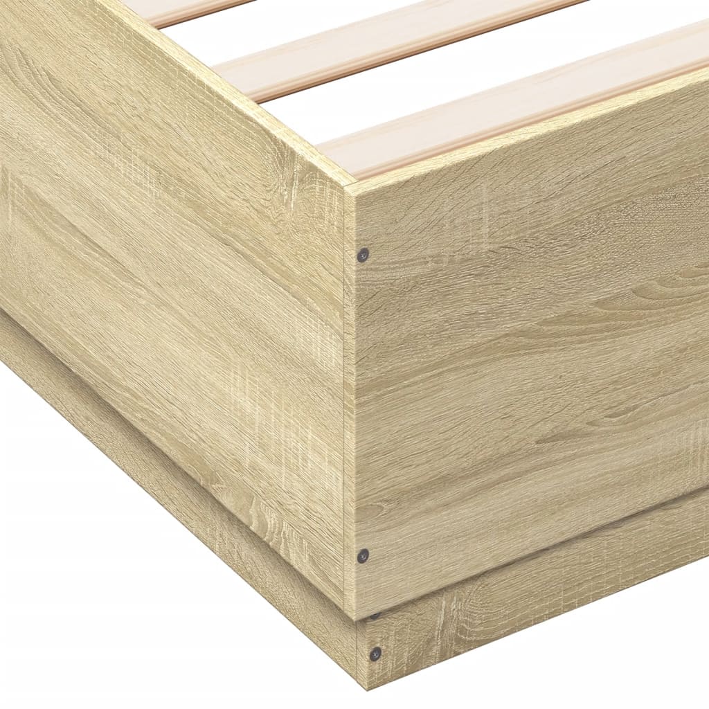 Bed Frame without Mattress Sonoma Oak 120x200 cm