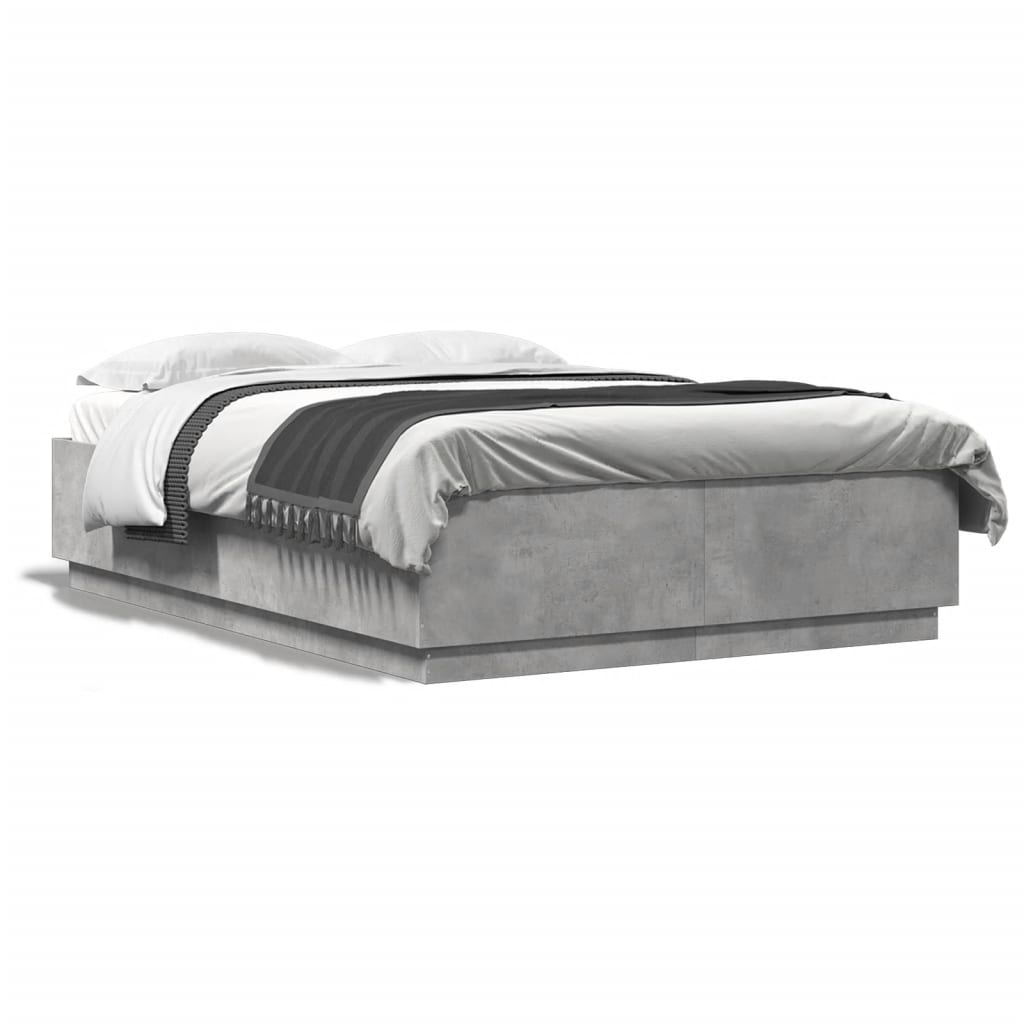 Bed Frame without Mattress Concrete Grey 120x200 cm