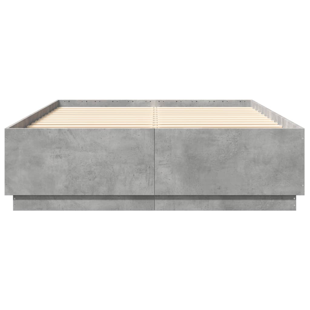 Bed Frame without Mattress Concrete Grey 120x200 cm