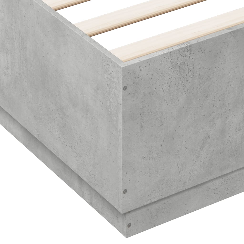 Bed Frame without Mattress Concrete Grey 120x200 cm