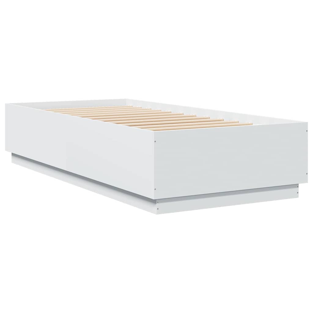 Bed Frame without Mattress White 100x200 cm