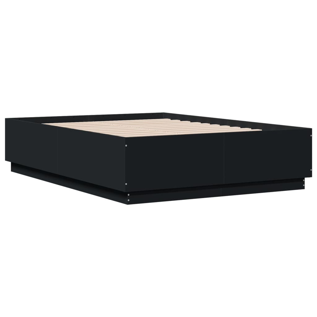 Bed Frame without Mattress Black 135x190 cm Double