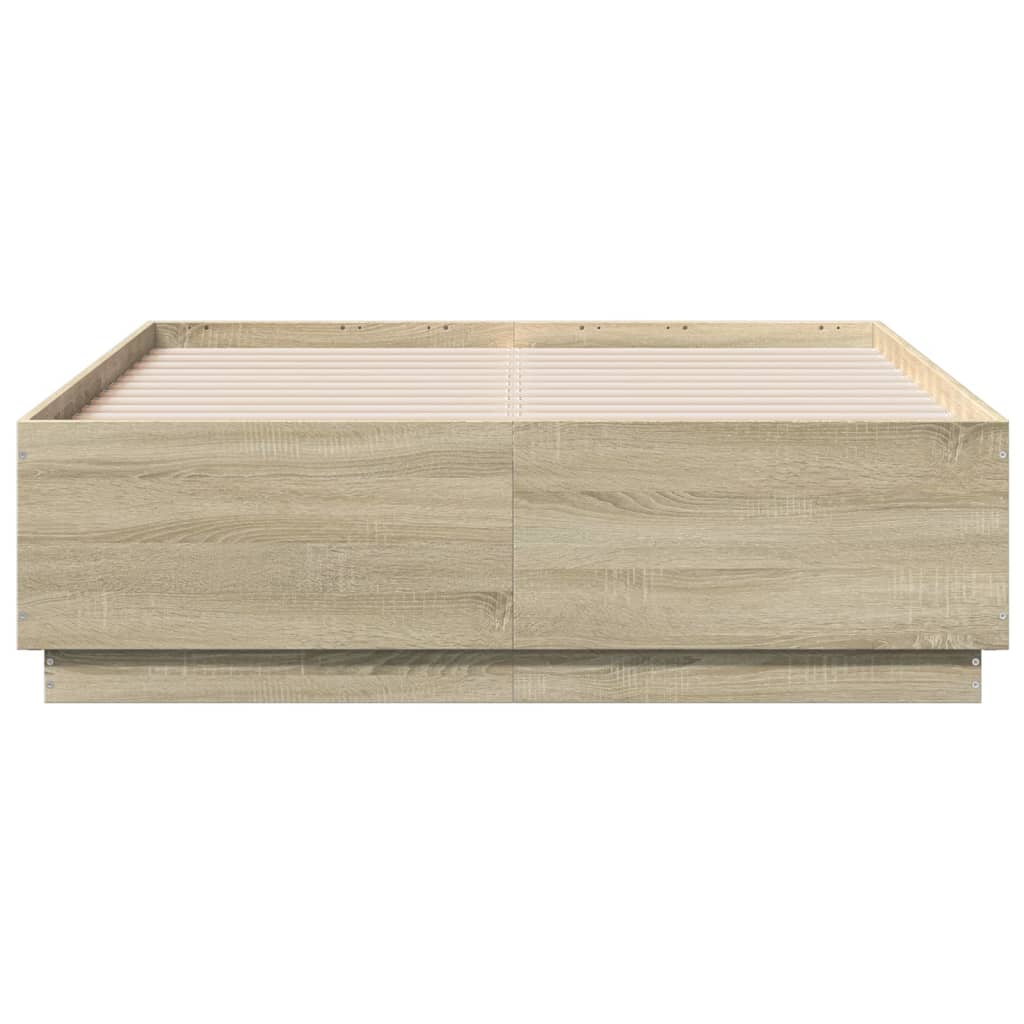 Bed Frame without Mattress Sonoma Oak 120x190 cm Small Double