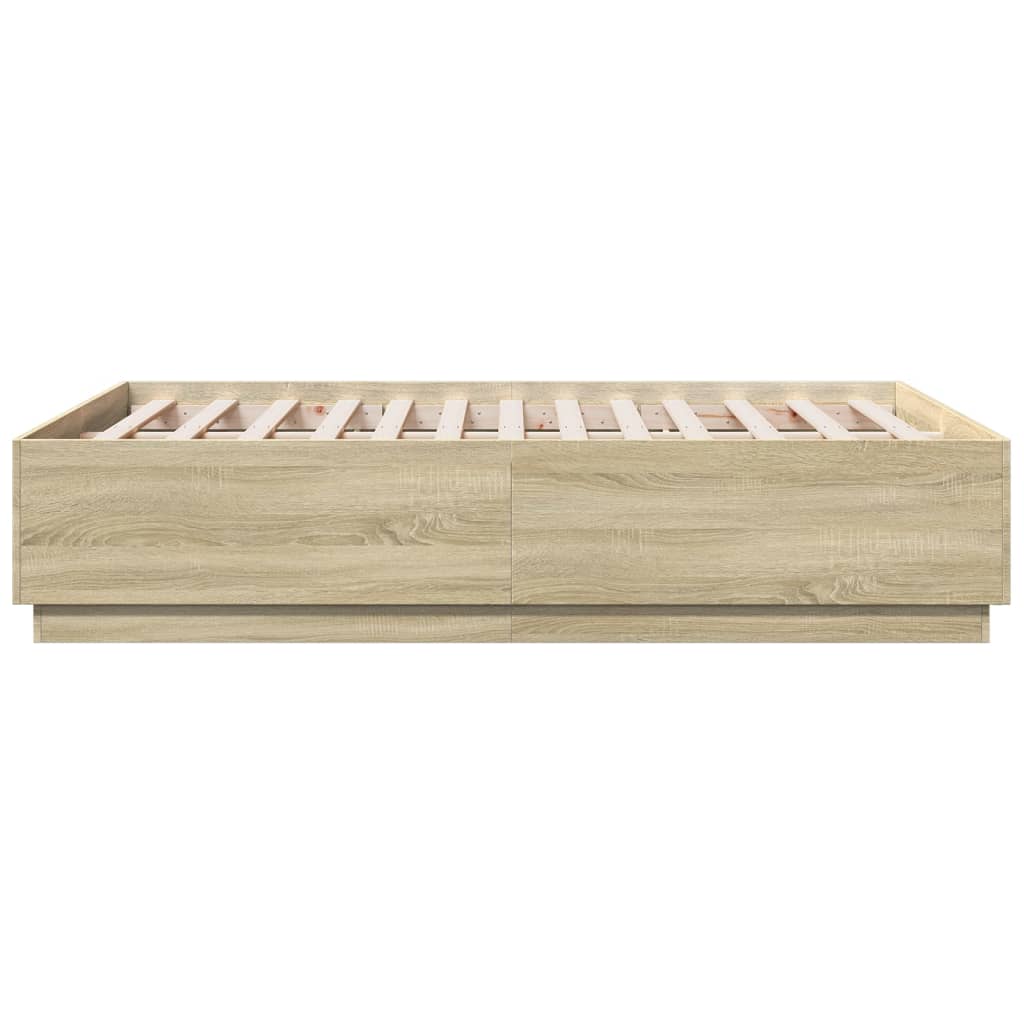Bed Frame without Mattress Sonoma Oak 120x190 cm Small Double