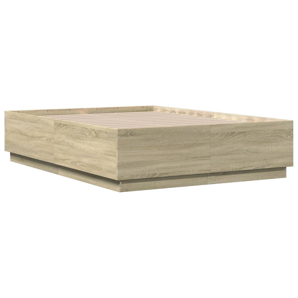 Bed Frame without Mattress Sonoma Oak 120x190 cm Small Double