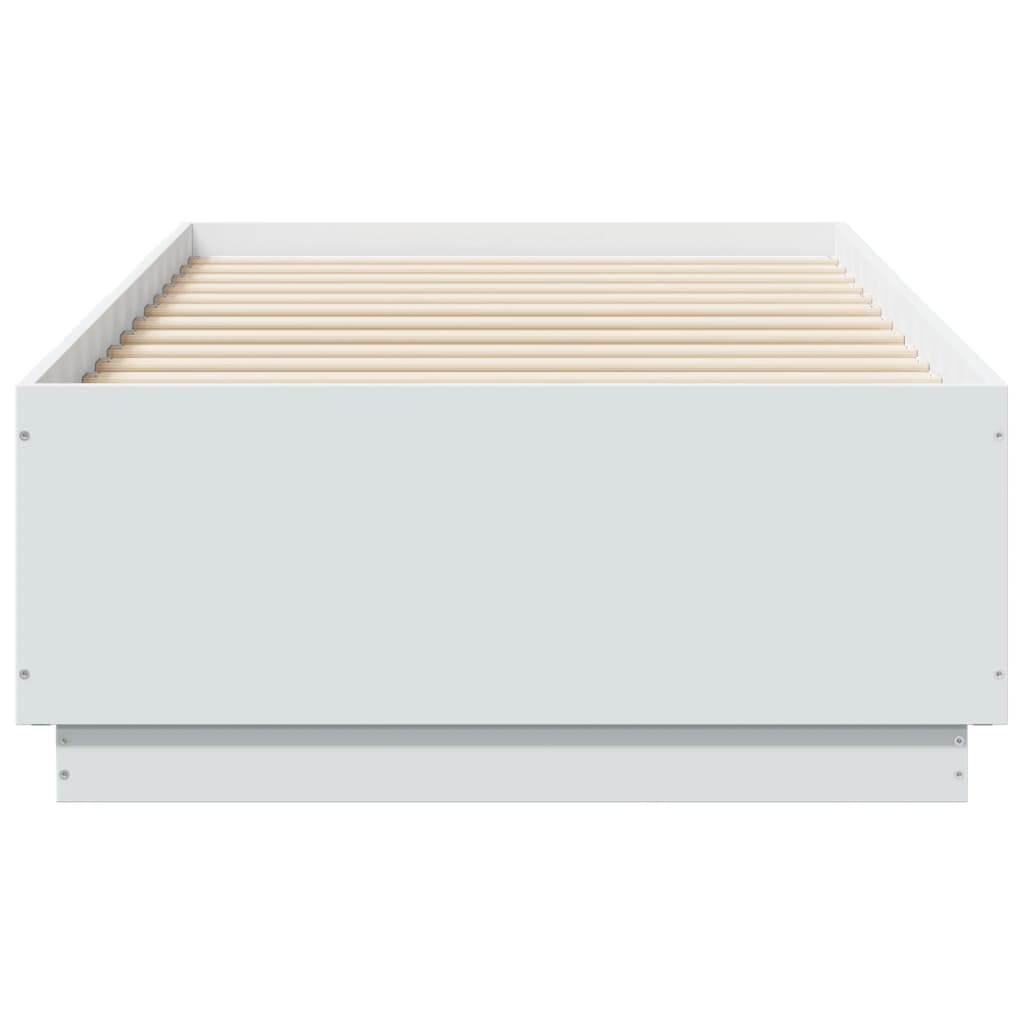 Bed Frame without Mattress White 90x190 cm Single