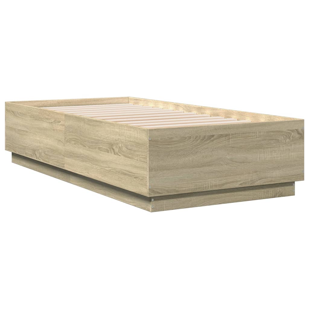 Bed Frame without Mattress Sonoma Oak 90x190 cm Single