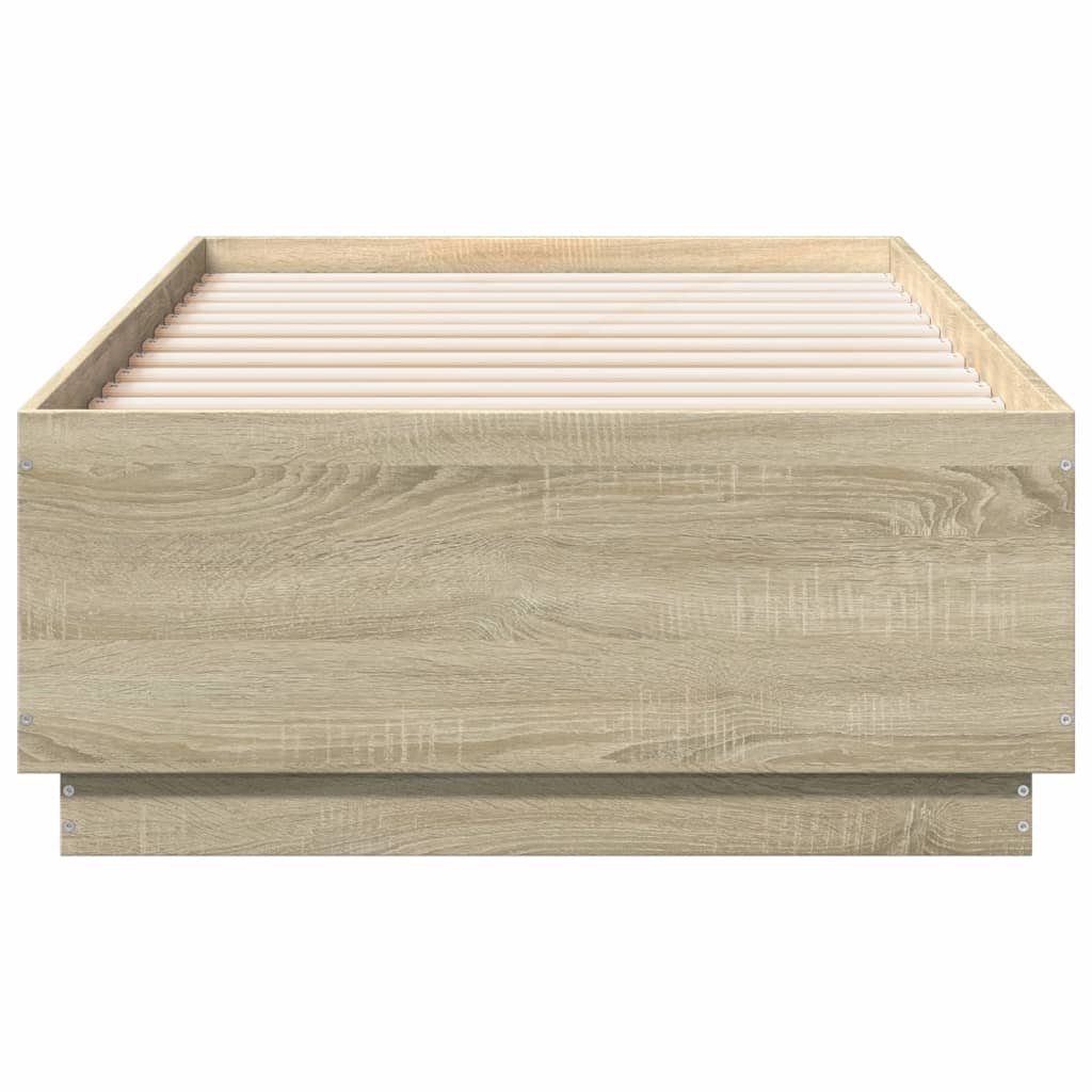 Bed Frame without Mattress Sonoma Oak 90x190 cm Single