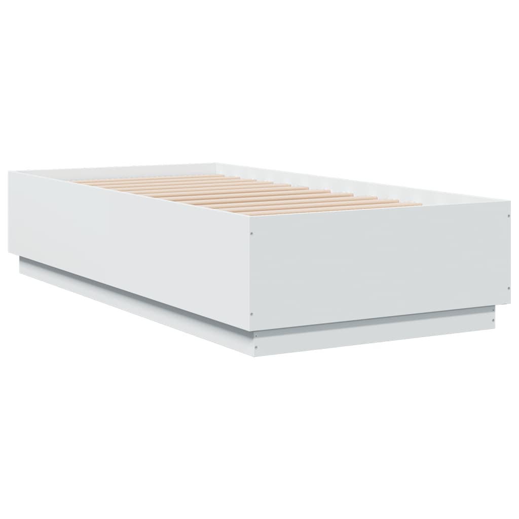 Bed Frame without Mattress White 75x190 cm Small Single