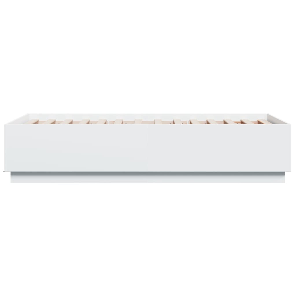 Bed Frame without Mattress White 75x190 cm Small Single