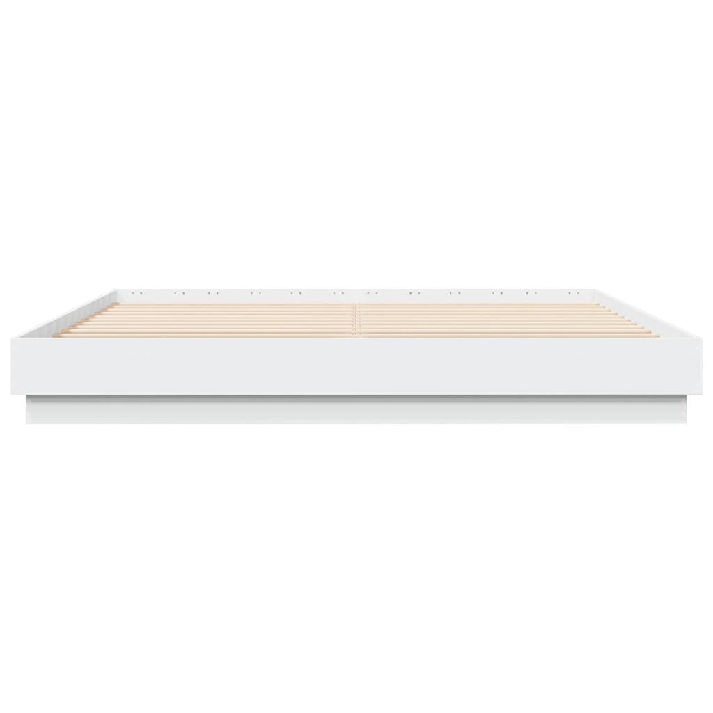 Bed Frame without Mattress White 200x200 cm