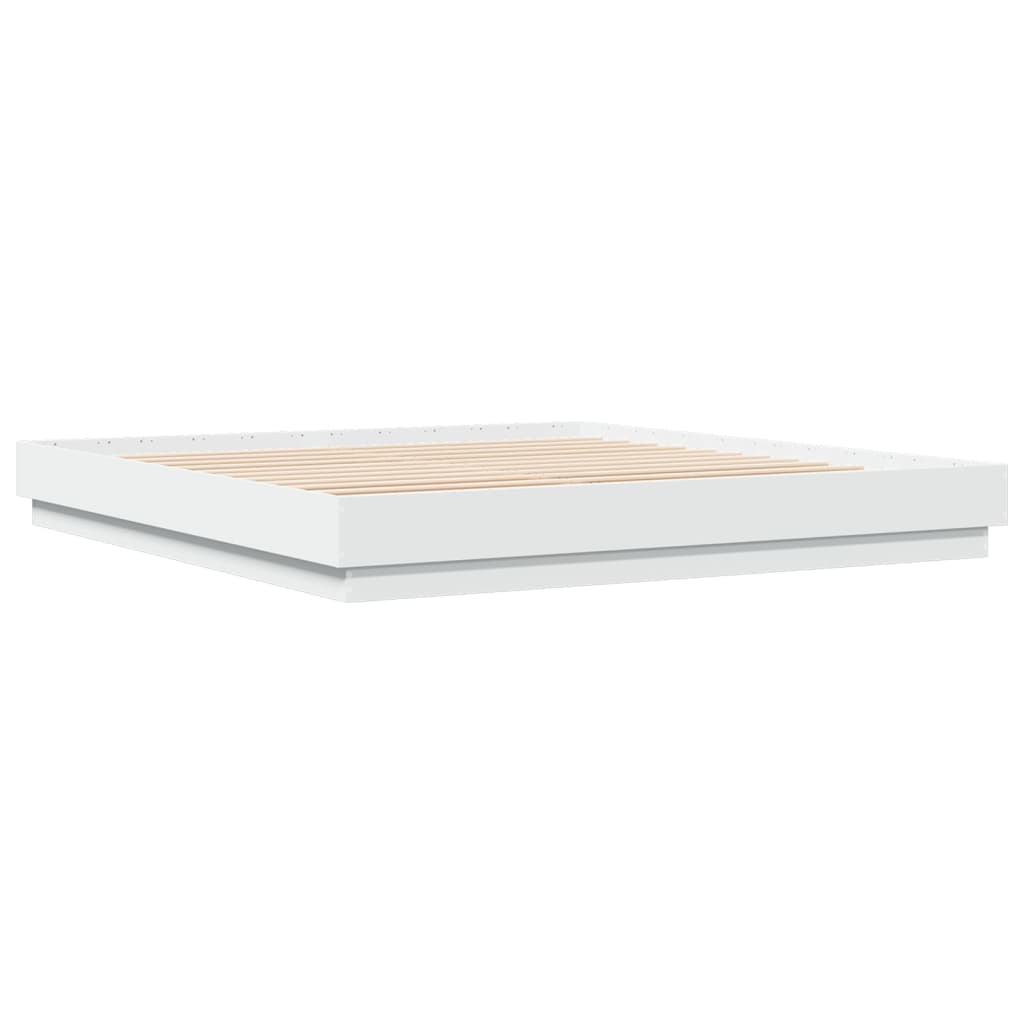 Bed Frame | White | Engineered Wood | Super King | Durable | Bed Frame