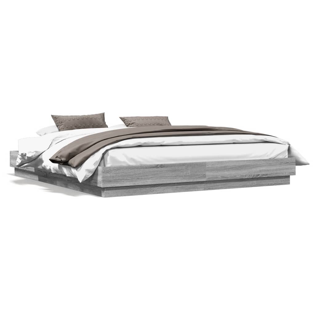 Bed Frame | Grey Sonoma | Engineered Wood, Plywood | Super King | Durable