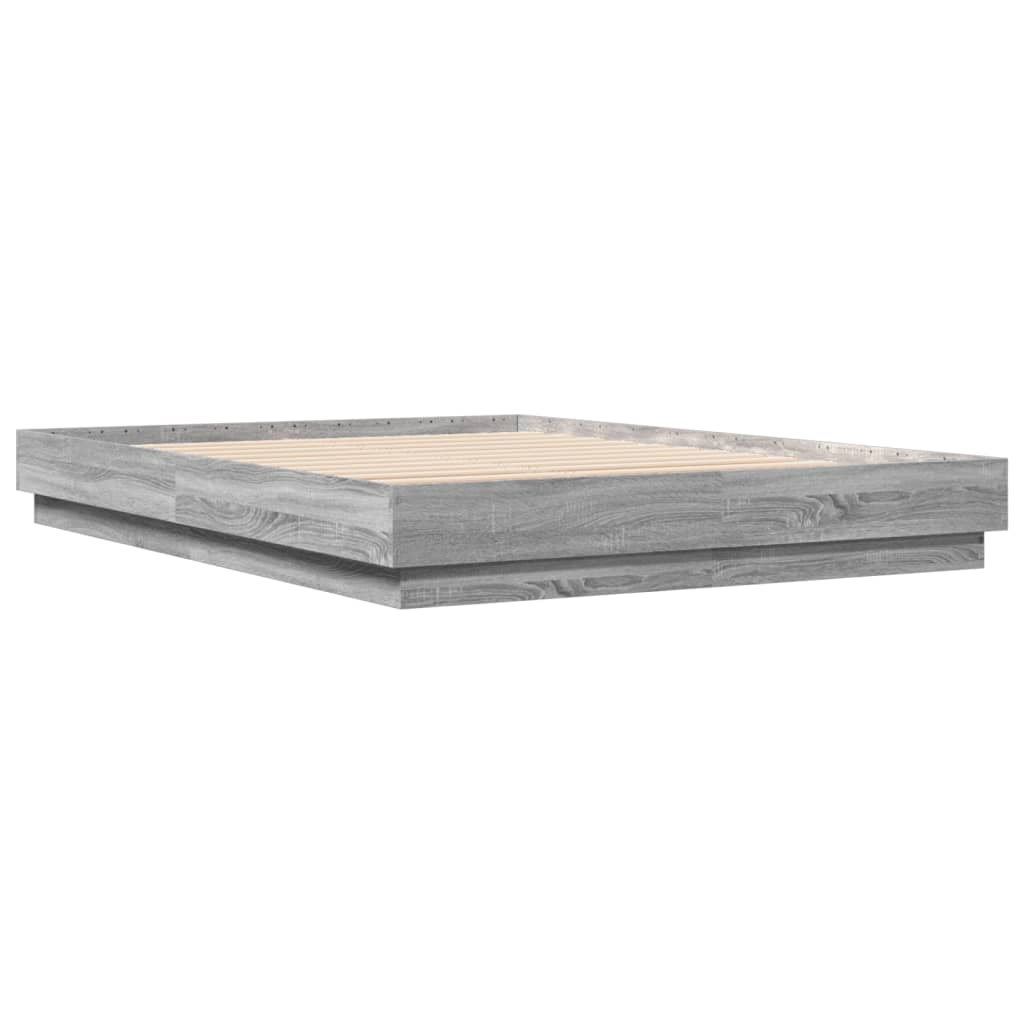 Bed Frame without Mattress Grey Sonoma 160x200 cm