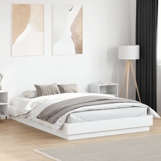 Bed Frame | White | Engineered Wood | King Size | Durable | Stylish