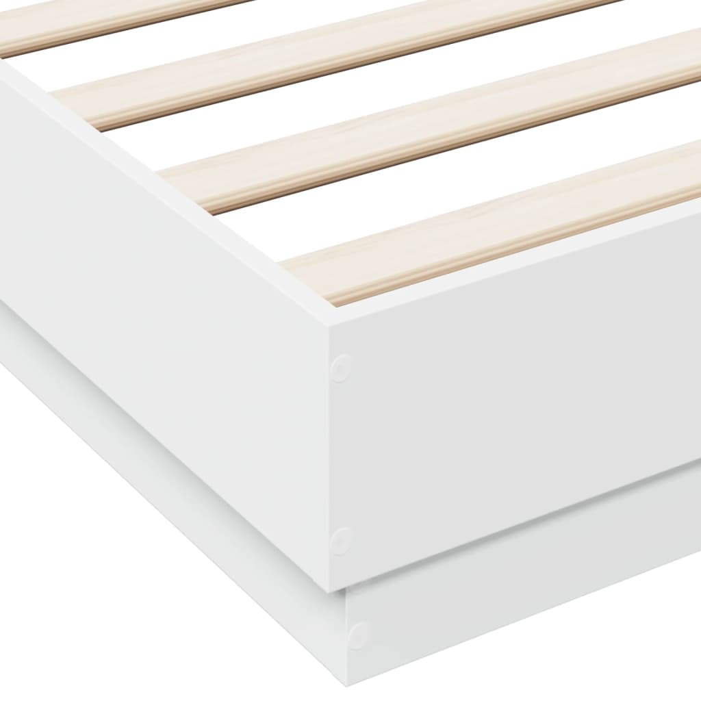 Bed Frame | White | Engineered wood | Double | Durable | Bed Frame