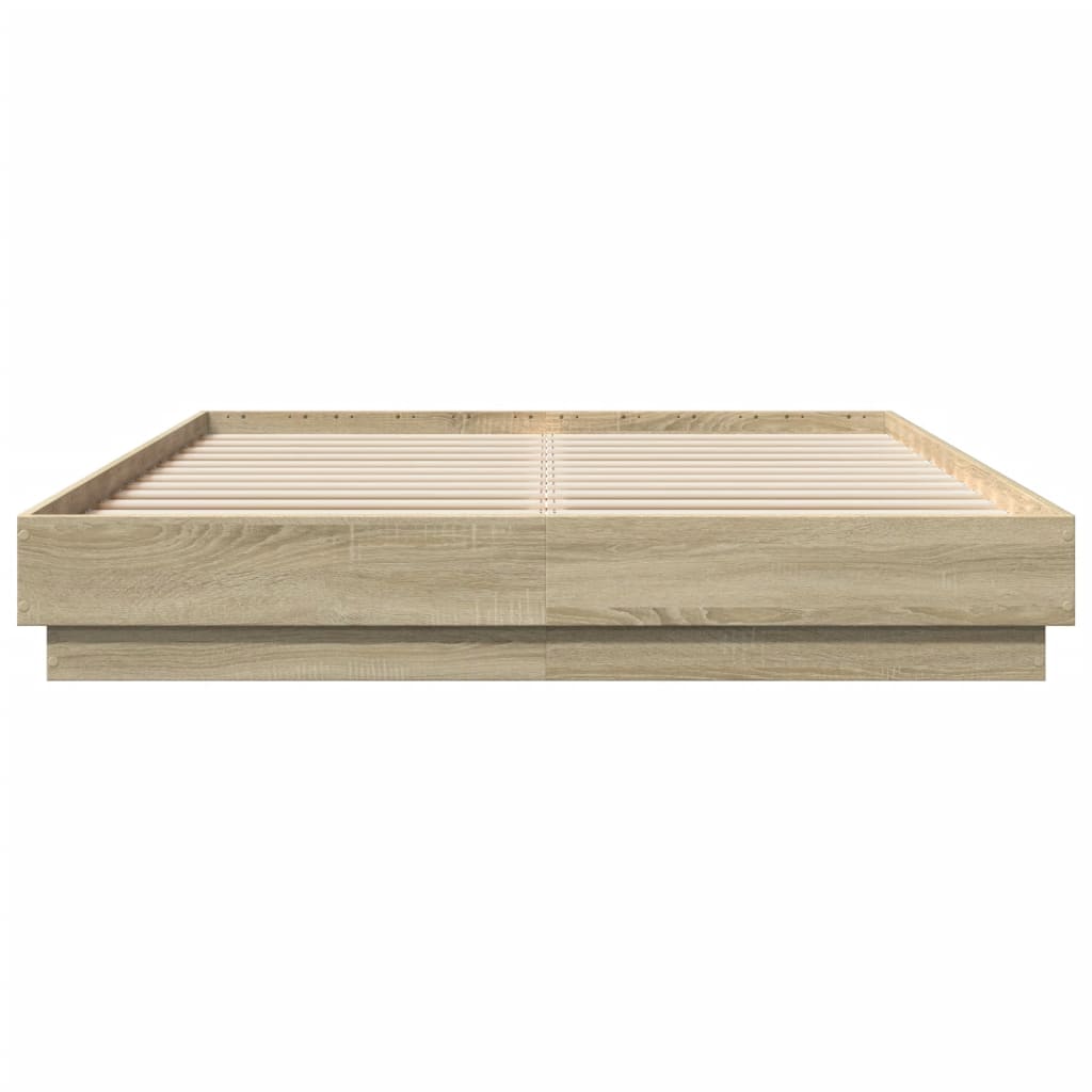 Bed Frame without Mattress Sonoma Oak 120x200 cm