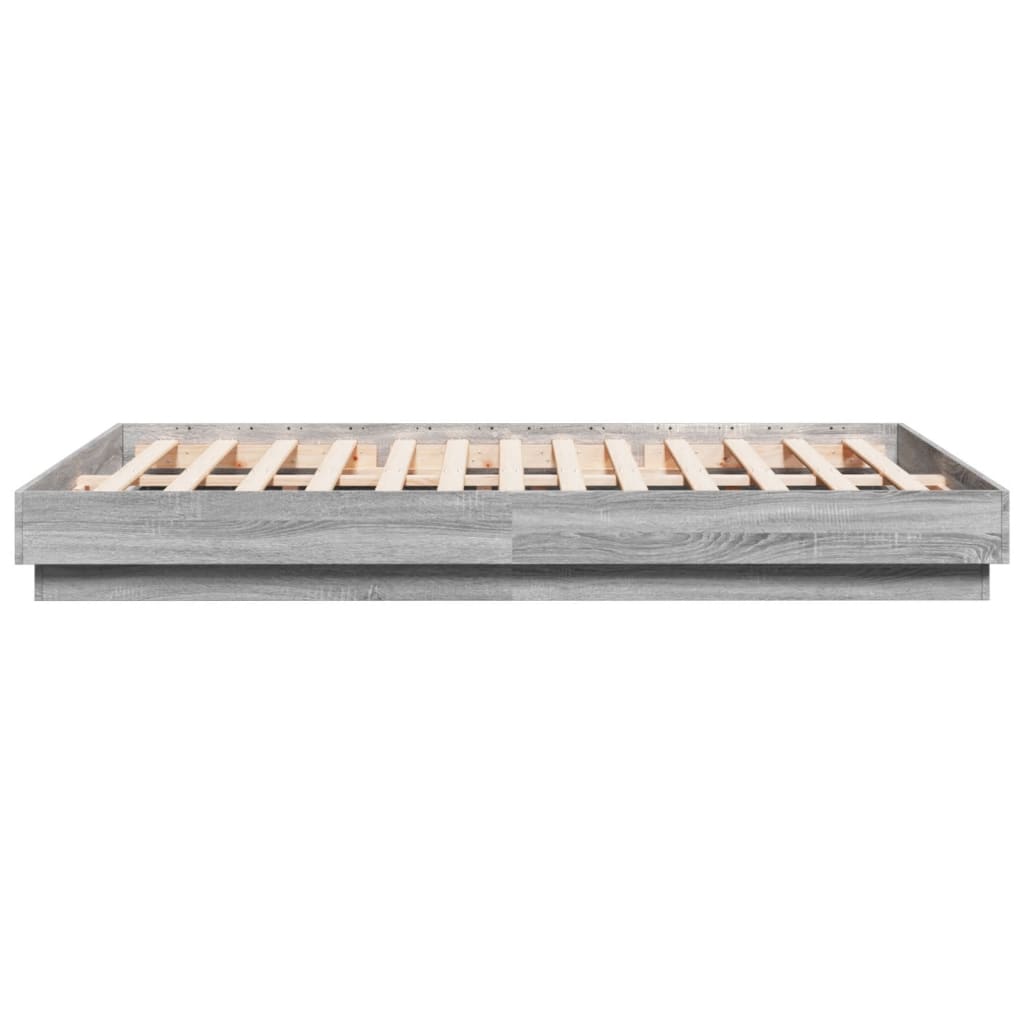 Bed Frame without Mattress Grey Sonoma 120x200 cm
