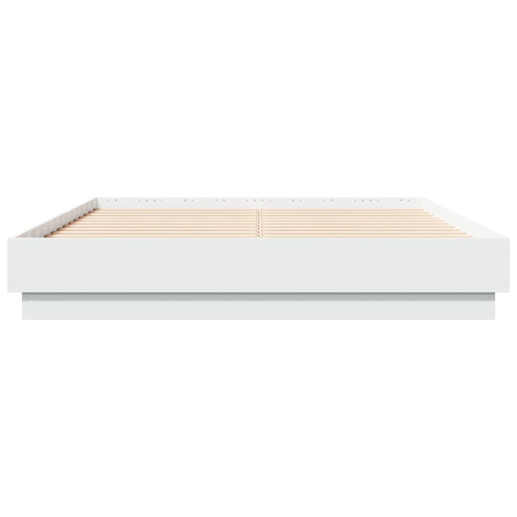 Bed Frame | White | Engineered Wood, Plywood | Double | Sturdy