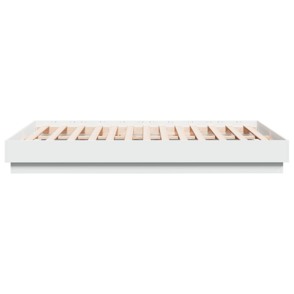 Bed Frame | White | Engineered Wood, Plywood | Double | Sturdy