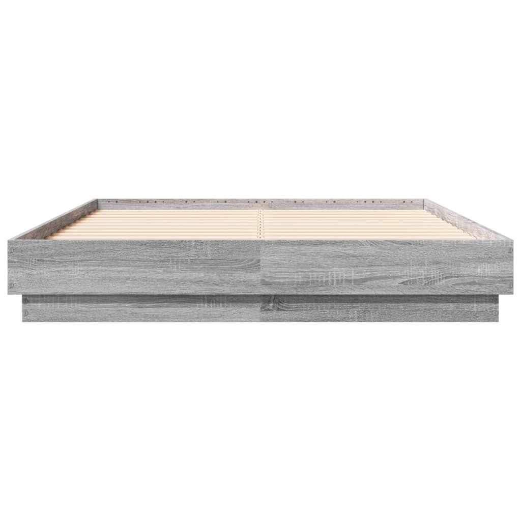Bed Frame without Mattress Grey Sonoma 120x190 cm Small Double