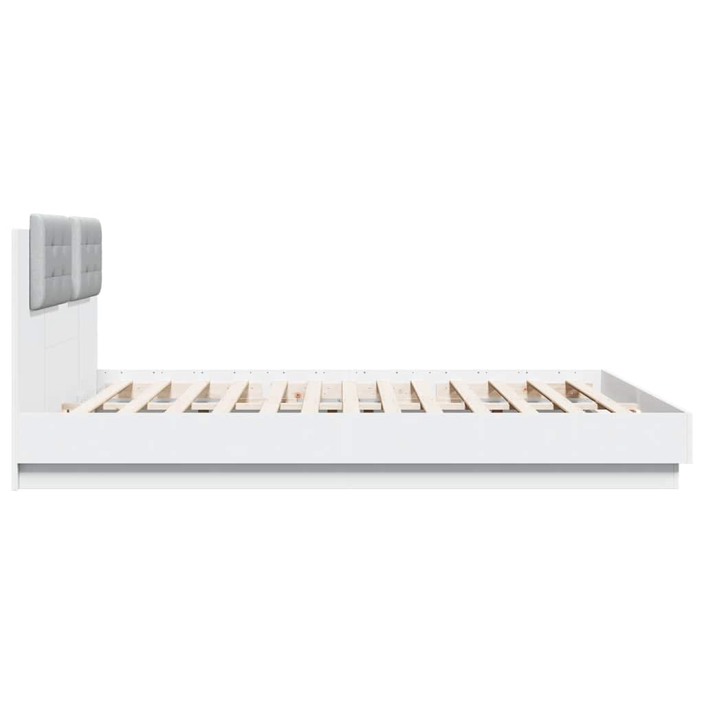 Bed Frame without Mattress White 200x200cm