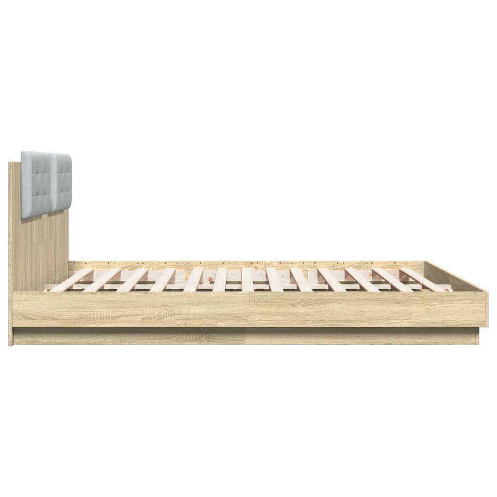 Bed Frame without Mattress Sonoma Oak 200x200cm