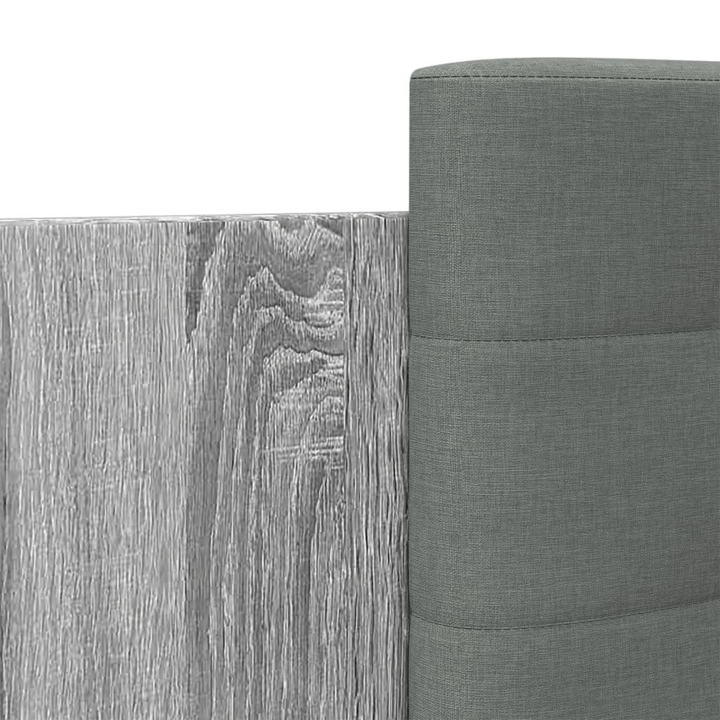 Bed Frame without Mattress Grey Sonoma 120x200 cm