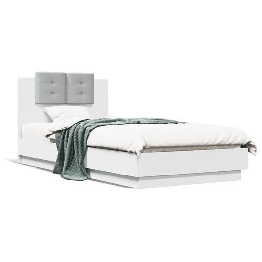 vidaXL Bed Frame without Mattress White 100x200 cm